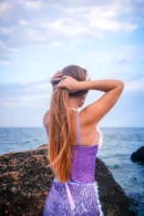 Mermaid Tail Costume Set for Adults and Teens-For Halloween, Cosplay and Themed Parties - Sparkling Fish Tail Skirt and Top