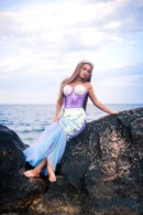 Mermaid Tail Costume Set for Adults and Teens-For Halloween, Cosplay and Themed Parties - Sparkling Fish Tail Skirt and Top
