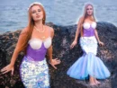 Mermaid Tail Costume Set for Adults and Teens-For Halloween, Cosplay and Themed Parties - Sparkling Fish Tail Skirt and Top