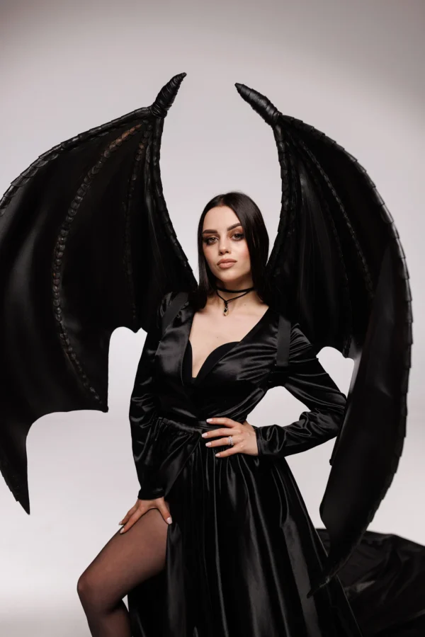 Bat Wings Costume, Demon Wings Black for Halloween, Adult Dragon Costume, Black Dragon Wings Cosplay - Image 8
