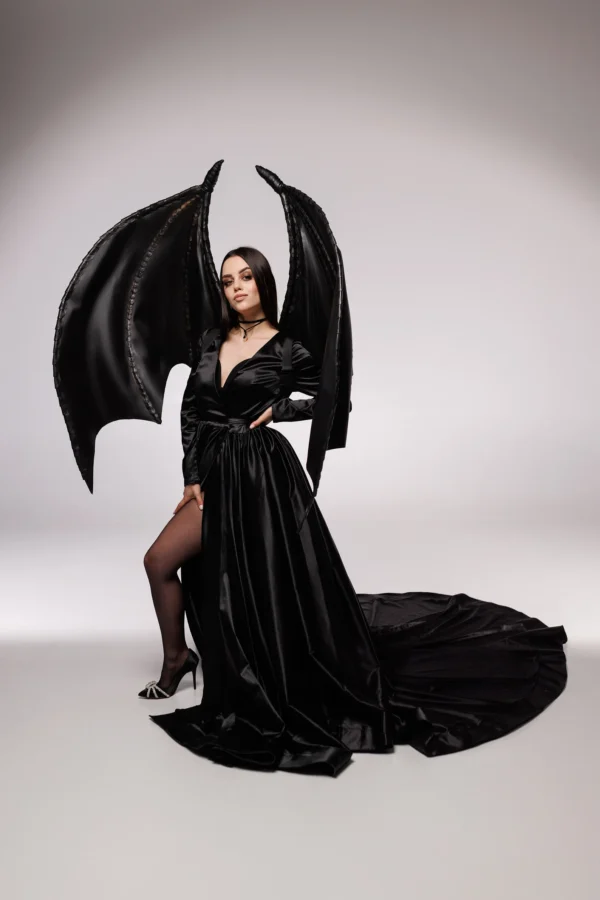 Bat Wings Costume, Demon Wings Black for Halloween, Adult Dragon Costume, Black Dragon Wings Cosplay