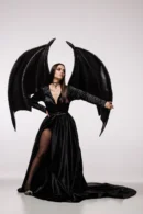 Bat Wings Costume, Demon Wings Black for Halloween, Adult Dragon Costume, Black Dragon Wings Cosplay