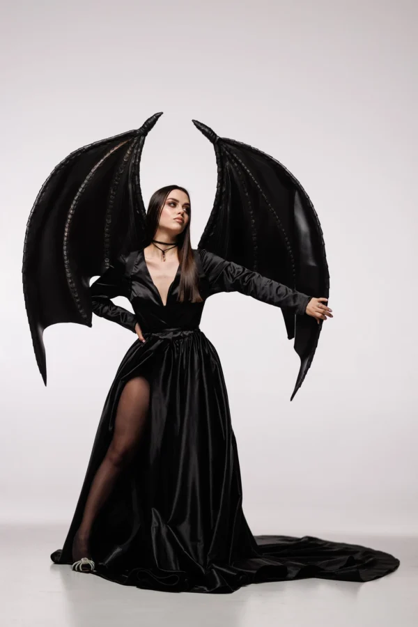 Bat Wings Costume, Demon Wings Black for Halloween, Adult Dragon Costume, Black Dragon Wings Cosplay - Image 6