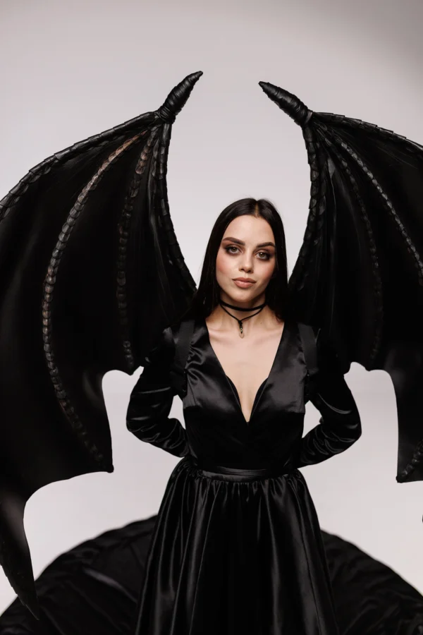Bat Wings Costume, Demon Wings Black for Halloween, Adult Dragon Costume, Black Dragon Wings Cosplay - Image 5
