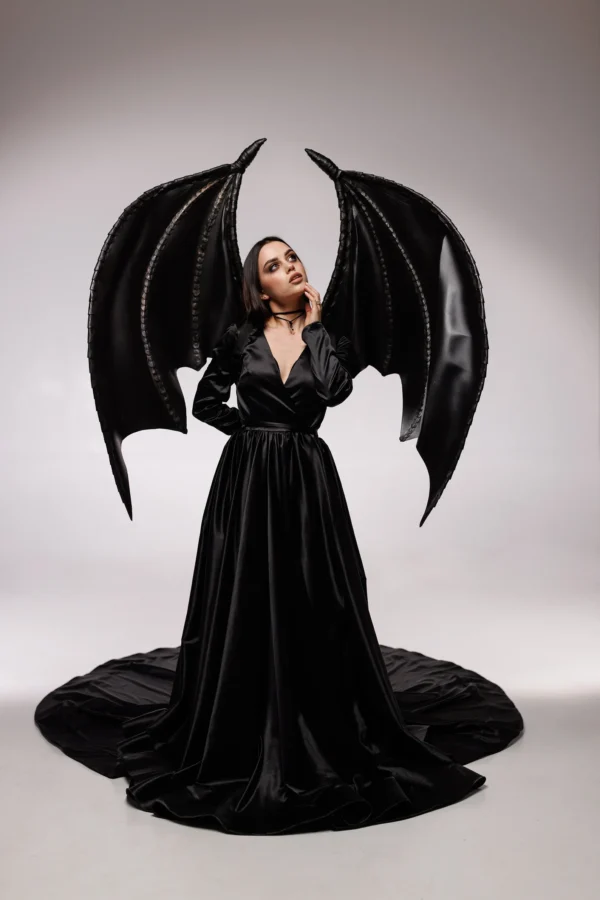 Bat Wings Costume, Demon Wings Black for Halloween, Adult Dragon Costume, Black Dragon Wings Cosplay - Image 4