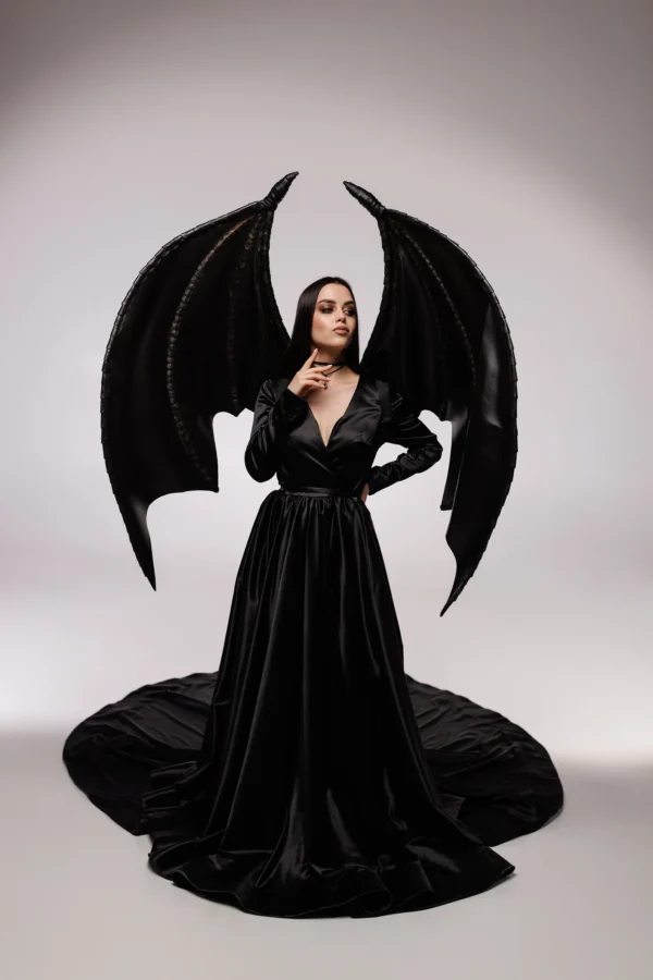 Bat Wings Costume, Demon Wings Black for Halloween, Adult Dragon Costume, Black Dragon Wings Cosplay - Image 2