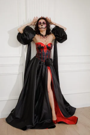 Vampire Costume Women, Gothic Princess Style, Adult Costume, Gothic Halloween Gown, Dark Angel Costume, Priestess Dress, Dark Fairy Gown